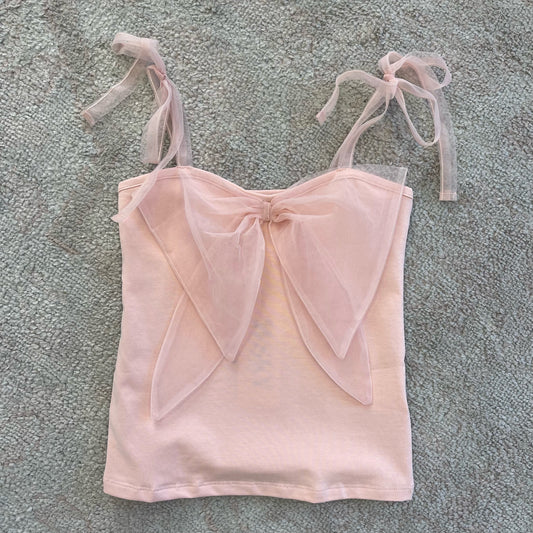 Bardot Bow Top - Blush